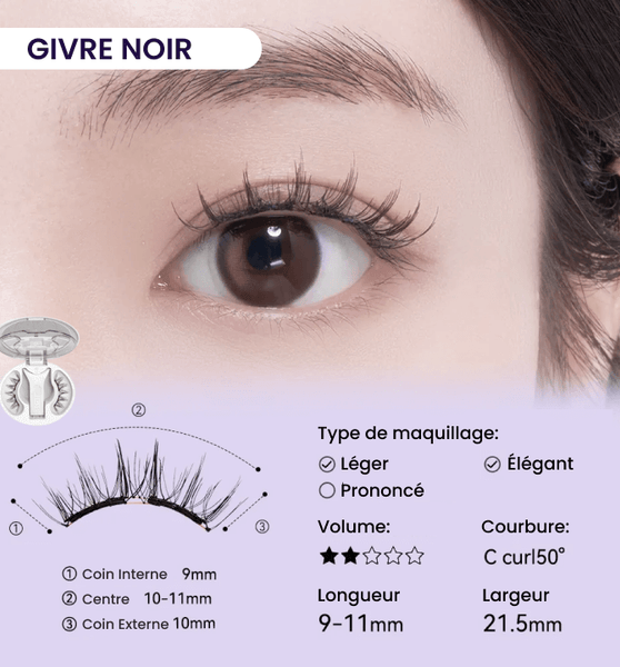 WOSADO Givre Noir x BEARISBUG Cils Magnétiques