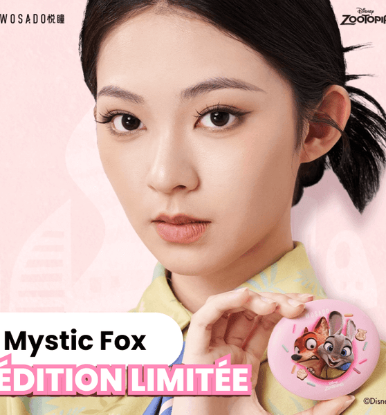Faux cils magnétiques Mystic Fox – Édition limitée WOSADO x Disney Zootopia. Sans colle, réutilisables, pour un regard audacieux et naturel.