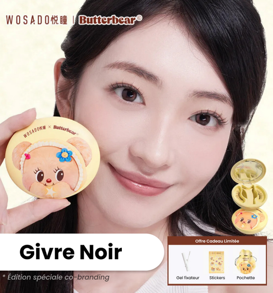 Cils Magnétiques Wosado x Butterbear édition spéciale Givre Noir. Léger, réutilisables et sans colle