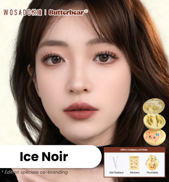 Cils Magnétiques Wosado x Butterbear édition spéciale Ice Noir. Légers, réutilisables et sans colle